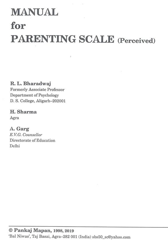 Parenting Scale (P Scale)