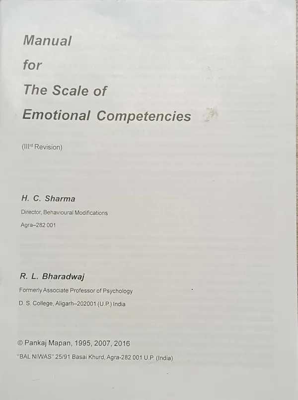 Emotional Competence Scale (EC-Scale)