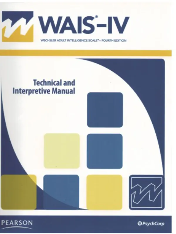 Wechsler Adult Intelligence Scale – Fourth Edition, India (WAIS-IVINDIA)