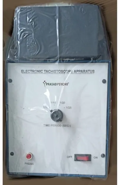 Tachistoscope Apparatus Electronic with Variable Time controls