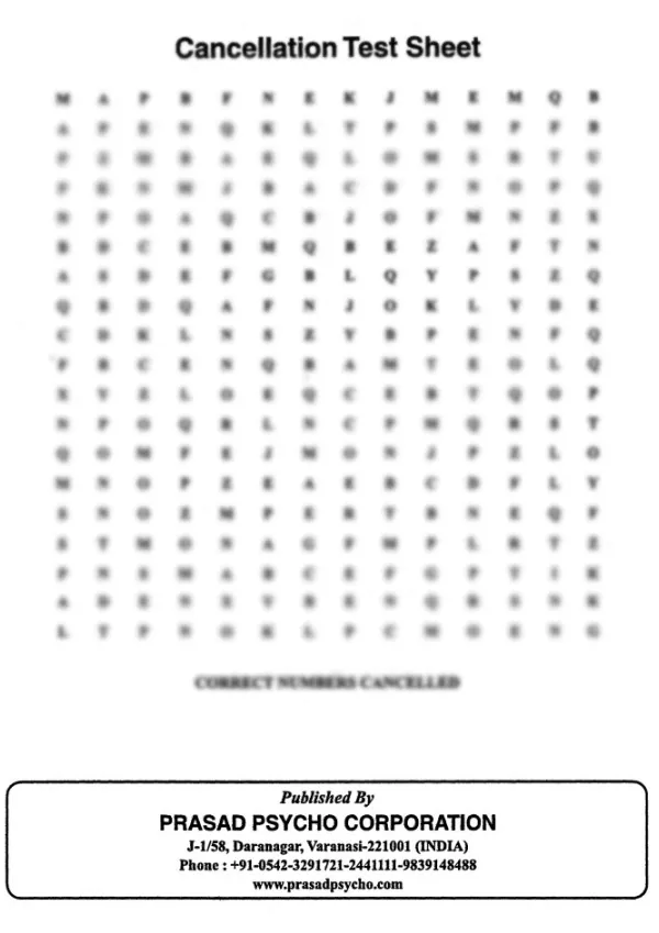 Cancellation Sheets