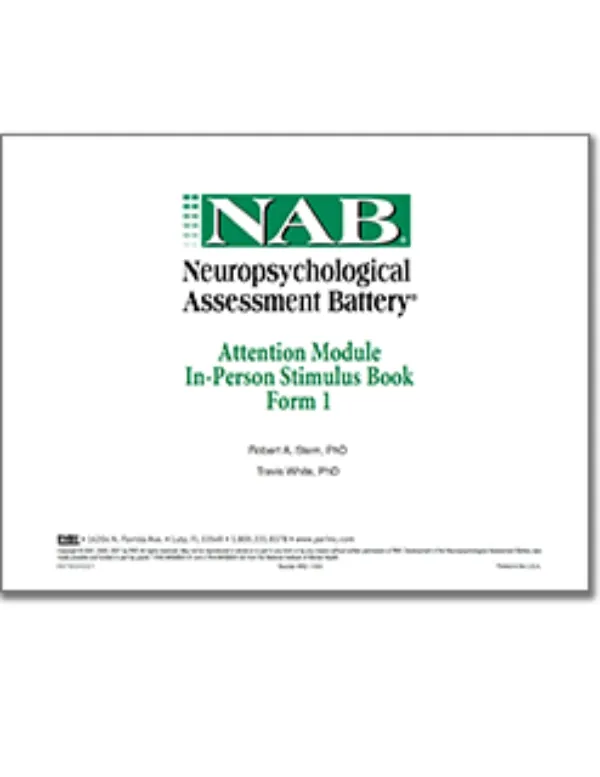 Neuropsychological Assessment Battery® (NAB®)Attention Module Kit