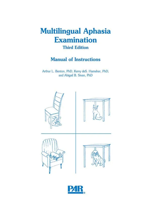 Multilingual Aphasia Examination, 3rd Ed.