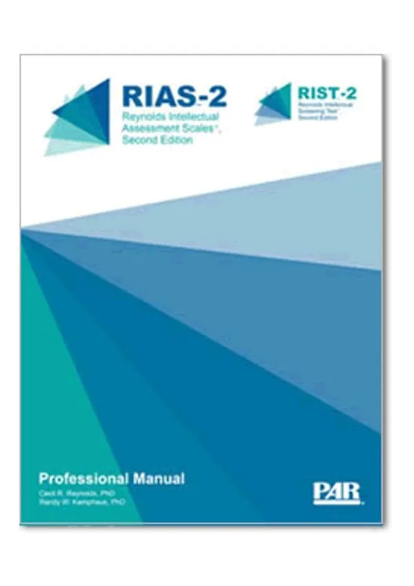Reynolds Intellectual Assessment Scales™, Second Edition RIAS-2 Introductory Kit