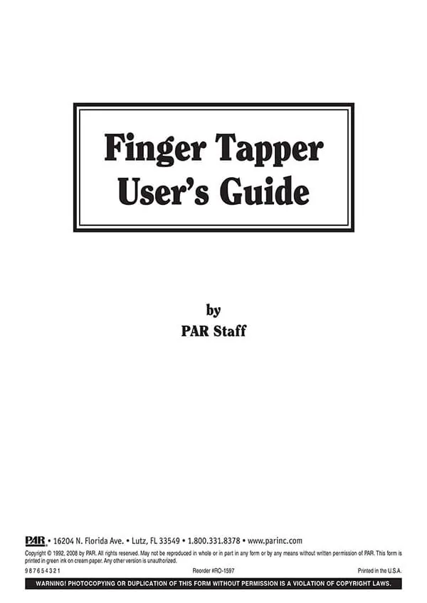 Finger Tapper Kit