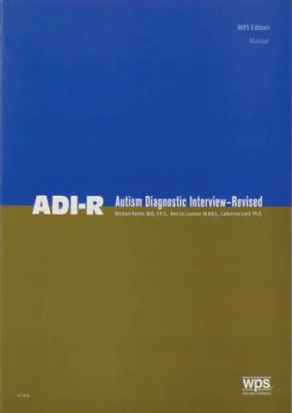 Autism Diagnostic Interview - Revised (ADI-R)