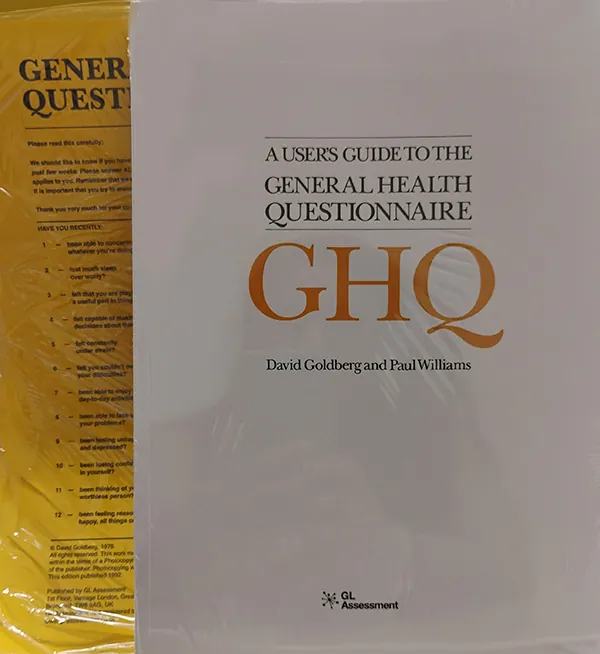 General Health Questionnaire (GHQ)GHQ 30 (pack of 25) with GHQ User Guide